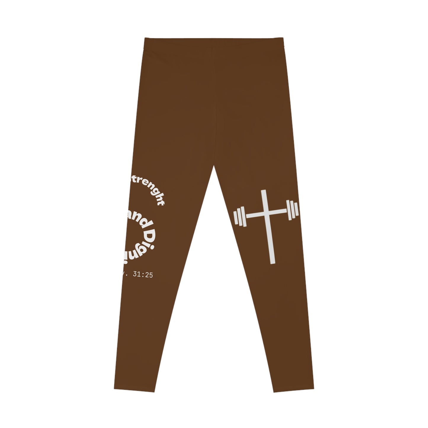 Ankle-Length Leggings - Brown