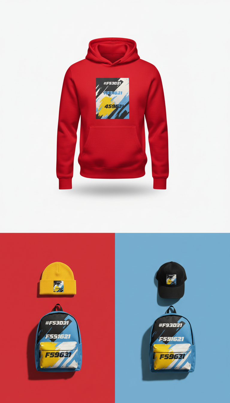 Statement red graphic hoodie