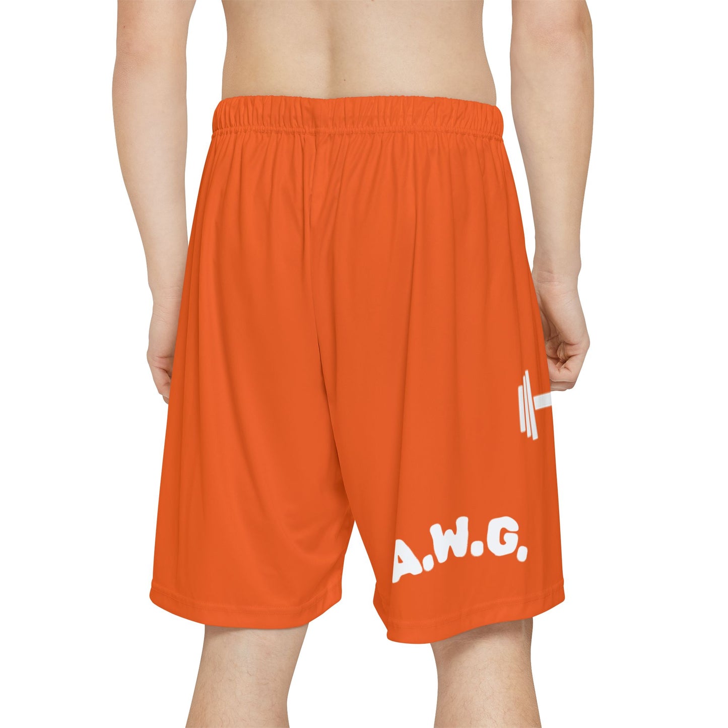 Gym Shorts - Orange/White