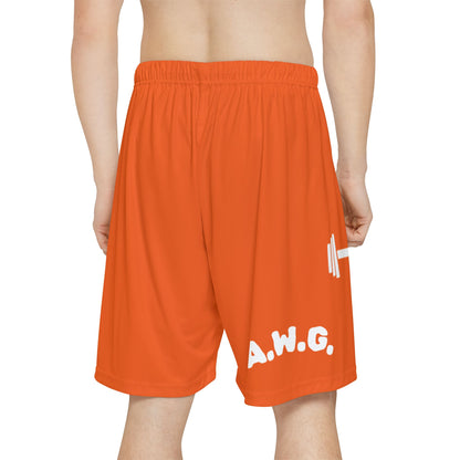Gym Shorts - Orange/White