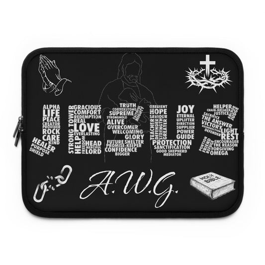 Jesus Laptop Sleeve - Black