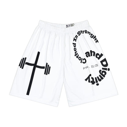 Gym Shorts - White/Black