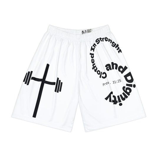 Gym Shorts - White/Black