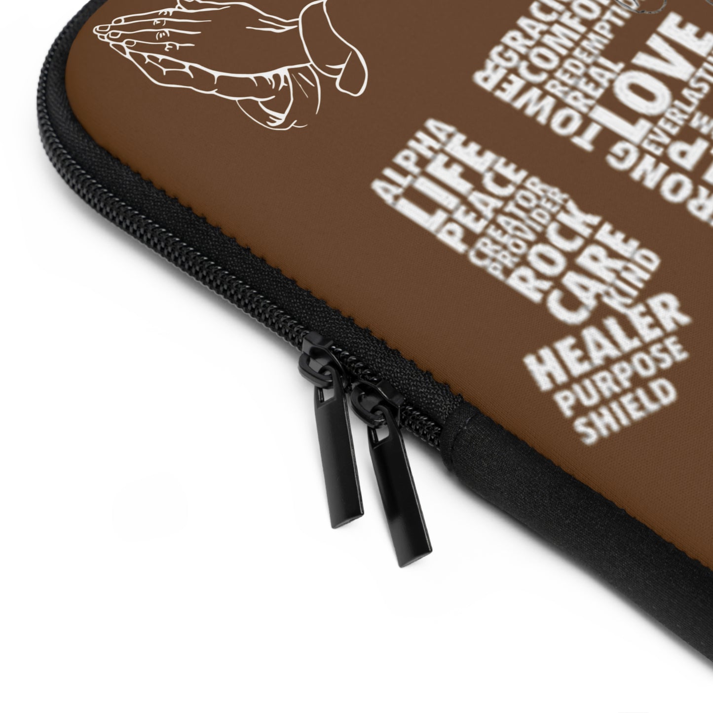 Jesus Laptop Sleeve - Brown