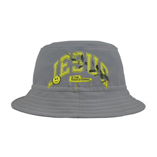 Jesus is the Rock Eternal Bucket Hat