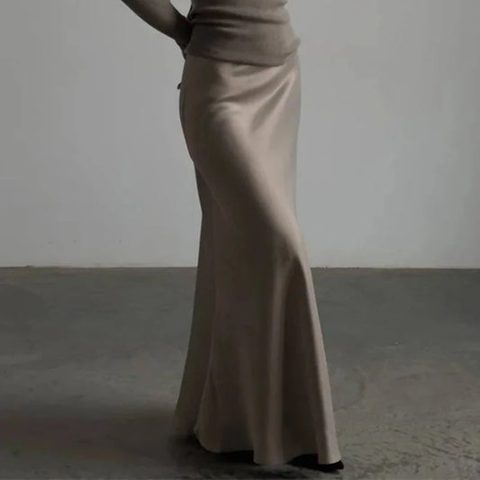 Elegant White Skirts for Women Chic Casual Slim Skirts  Spring Autumn Comfortable High Waist A-Line Skirts Female