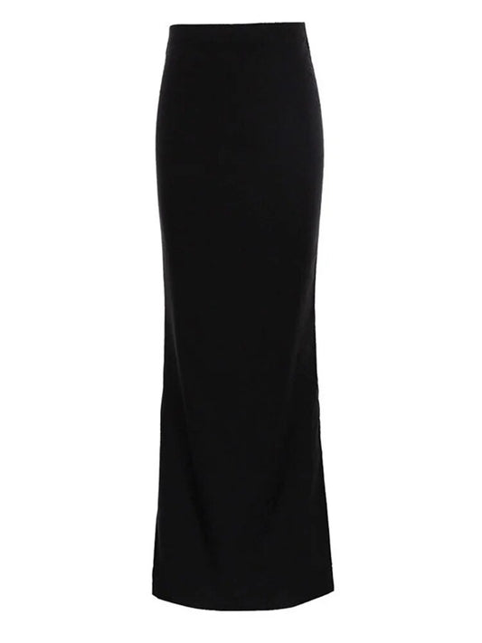 Tossy Fashion For Women Black Long Skirts High Waist Slim Seamless Elegant Ladies Gown Casual Summer  New Female Maxi Skirts